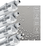 LED Vochtbestendig armatuur 900 lumen - 9W - Koelwit 4000K - IP65 - 60cm - 4 stuks