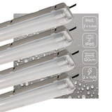 LED Armatuur met Sensor 4200 Lumen - 28W - Koelwit 4000K - 120cm - IP65 - PIR en Daglichtsensor - 4 stuks