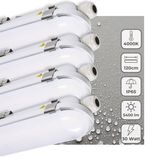 LED Vochtbestendig armatuur 5400 Lumen - 30W - 4000K Koelwit - IP65 - IK08 - 120cm - 4 stuks
