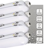 LED Vochtbestendig armatuur - 2650 lm - 15W - Koelwit 4000K - 120° - IP65 - IK08 - 60cm - 230V - 4 stuks