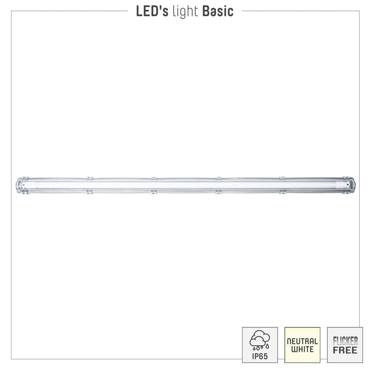 LED TL-Armatuur IP65 1890 Lumen - 18W - 4000K Koelwit - 120cm - Waterdicht - 2 Stuks