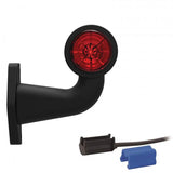 Droit | feu de position LED avec tige coudée | 12-36v | connecteur 0,75mm² | M10BV-412RW