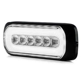 Feu clignotant LED R65 + anneau Halo, ambre/blanc 12-24v