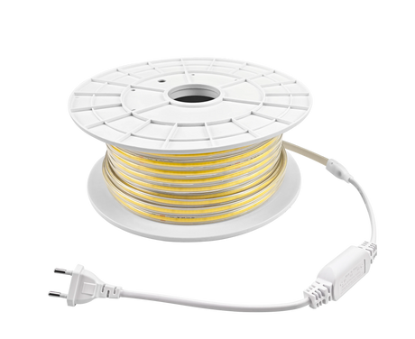 COB LED Lichtslang 230V - Warmwit 3000K - 10W/m - 1000lm/m - IP65 - Snijbaar - 50m rol