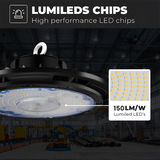 UFO LED Highbay 200W 30000lm - Daglichtwit 6000K - DALI 2.0 Dimbaar - IP65 - 230V