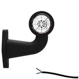 Links | LED breedtelamp met haakse steel | 12-36v | 20cm. kabel | M10BV-401RW