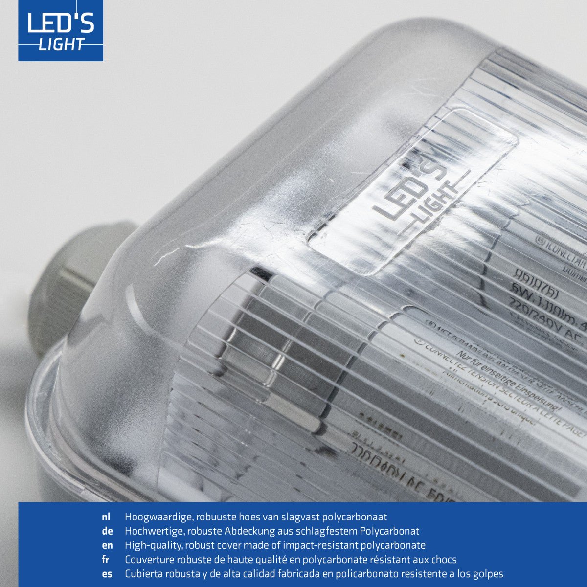 LED Vochtbestendig armatuur 4260 lumen - 23W - Koelwit 4000K - IP65 - Dubbel - 120cm - 6 stuks