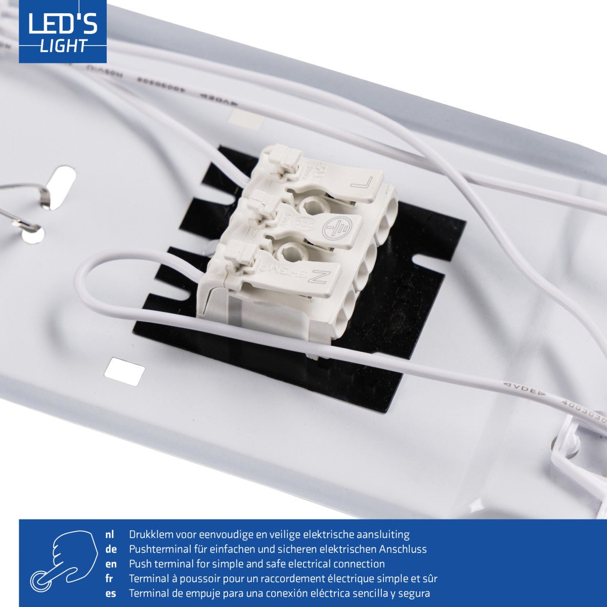 Luminaire LED étanche à l'humidité 60cm double - 2220 lumen - 12W - Blanc froid 4000K - IP65 - IK08 - 2 tubes LED inclus