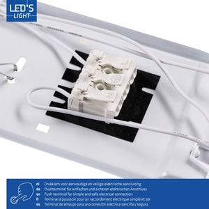 Luminaire LED étanche à l'humidité 60cm double - 2220 lumen - 12W - Blanc froid 4000K - IP65 - IK08 - 2 tubes LED inclus