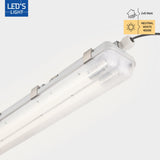 LED Vochtbestendig armatuur dubbel 6120 lumen - 33W - Koelwit 4000K - IP65 - IK08 - 150cm - 2 stuks