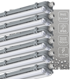 LED Vochtbestendig armatuur 6120 Lumen - 33W - 4000K Koelwit - IP65 - IK08 - 150cm - 6 stuks