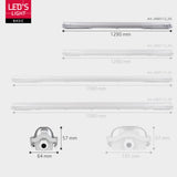 Luminaire LED résistant à l’humidité 2160 lumens - 18W - Blanc lumière du jour 6500K - IP65 - 120cm - 6 pièces