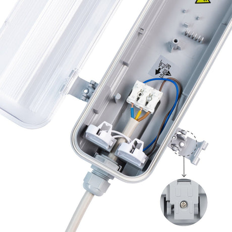 4 PACK - LED's Light LED TL dubbel armatuur 150 cm - Compleet met 2 LED TL buizen 150 cm - 5760lm