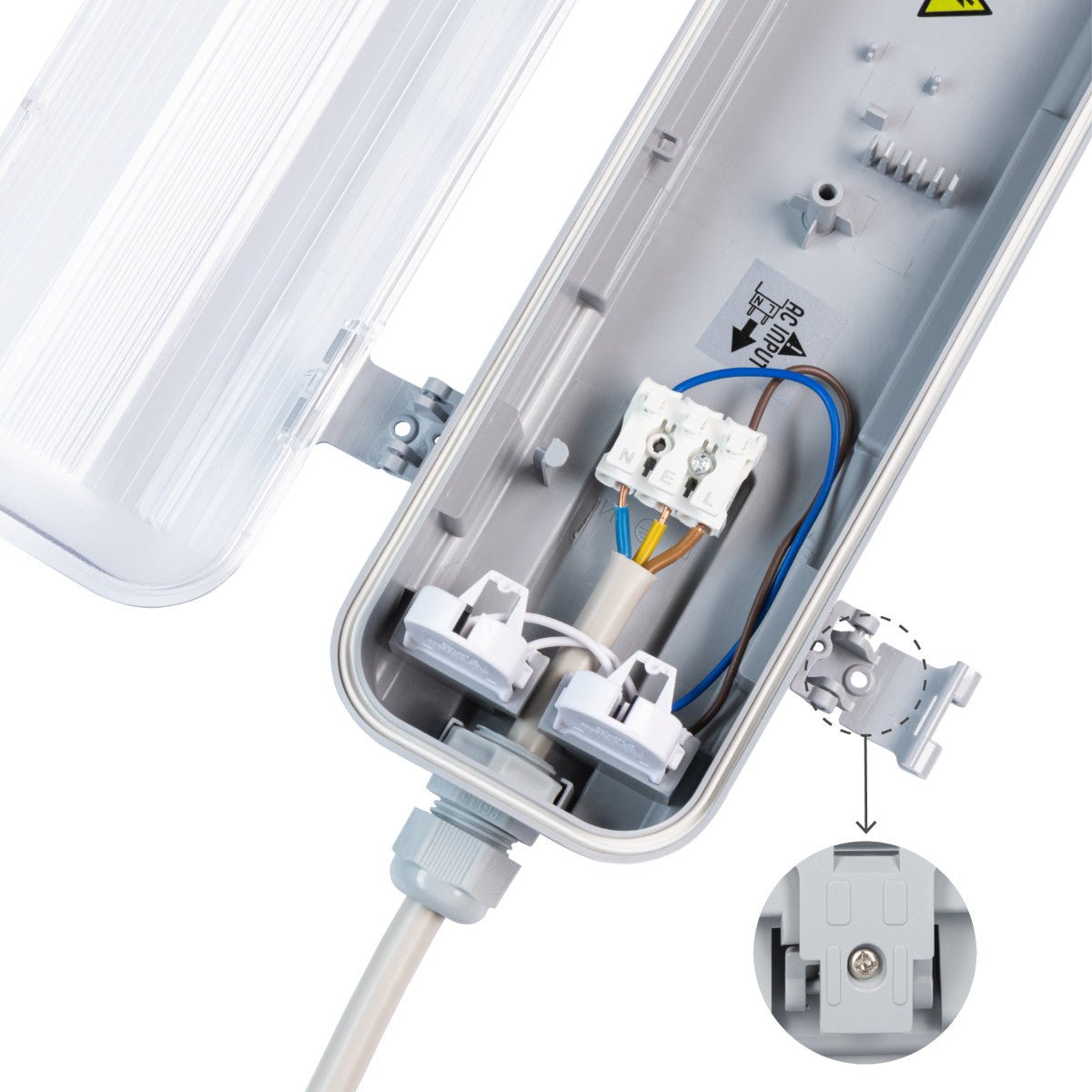 LED Vochtbestendig armatuur 1800 lumen - 18W - Koelwit 4000K - IP65 - Dubbel - 60cm - 2 stuks