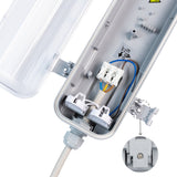 LED Vochtbestendig armatuur 1800 lumen - 18W - Koelwit 4000K - IP65 - Dubbel - 60cm - 4 stuks