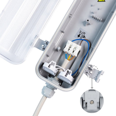 2 PACK - LED's Light LED TL dubbel armatuur 150 cm - Compleet met 2 LED TL buizen 150 cm - 5760lm