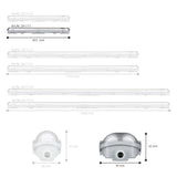 LED Vochtbestendig armatuur 1800 lumen - 18W - Koelwit 4000K - IP65 - Dubbel - 60cm - 2 stuks