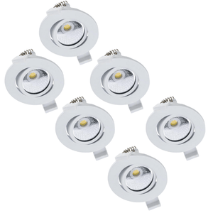 6 PACK - LED's Light PRO Inbouwspot 68 mm - Indoor & Outdoor - 3 lichtkleuren - Dimbaar licht - Wit