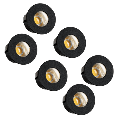 6 PACK - LED's Light PRO mini inbouwspot 3 cm - Voor overkapping, veranda's en inbouwplafonds - Dimbaar - 3 Kleuren plaatjes