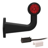 Droit | feu de gabarit LED avec tige coudée | 12-36v | connecteur de 1,5mm². | M10BV-622RW