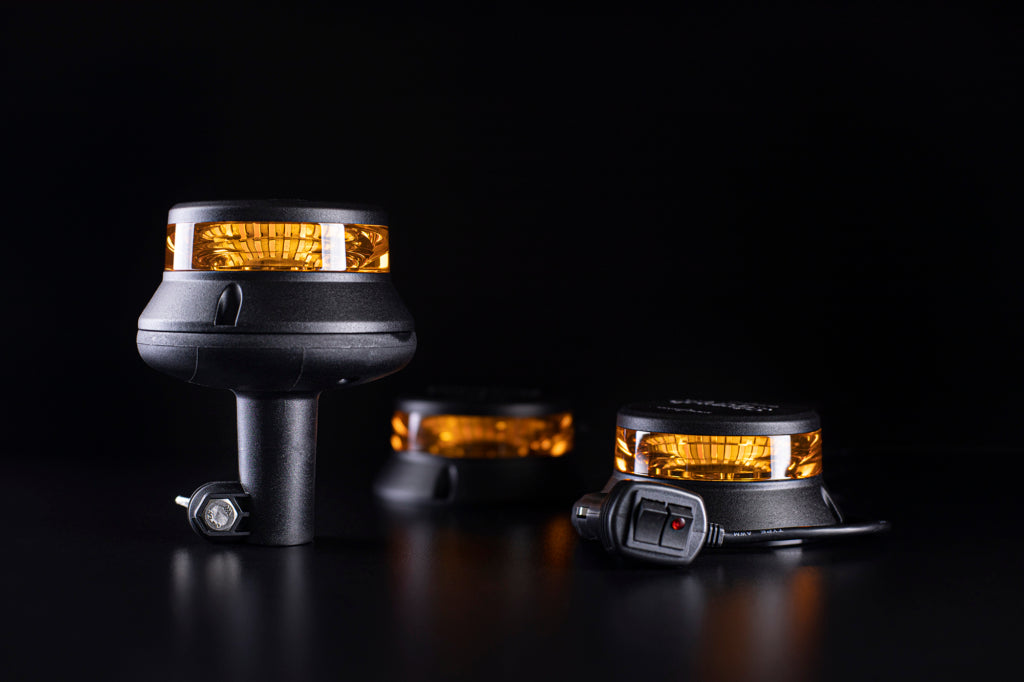 Gyrophare LED Ambra avec base magnétique et prise allume-cigare