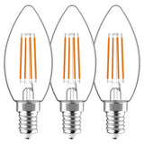 LED Filament Kaars E14 - 470 lumen - Warmwit 2700K - 4,5W - 3 stuks