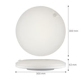LED Plafondlamp 1600 lumen - 18W - Warmwit 3000K - Bewegingssensor - IP54 - Ø30cm