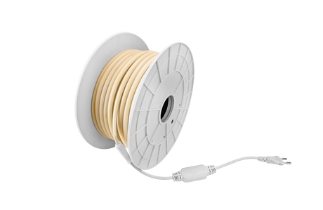Ruban lumineux LED COB 230 V – Blanc chaud 3000 K – 10 W/m – 1000 lm/m – IP65 – Découpable – Rouleau de 50 m