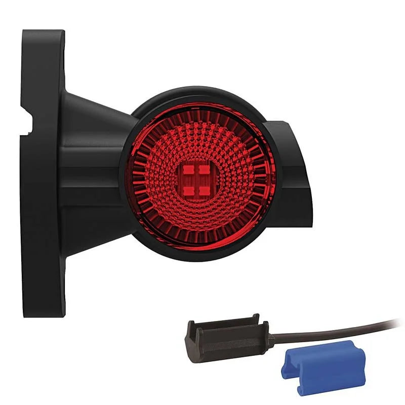 Droit | Feu de gabarit LED | tige courte | 12-36v | connecteur 0,75mm² | M10BV-912RWA