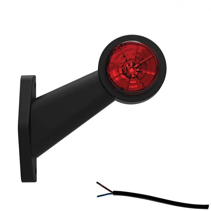 Droit | Feu de gabarit LED | tige coudée | 12-36v | câble de 20cm. | M10BV-302RW