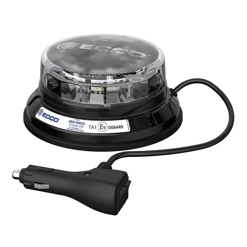 Feu clignotant LED R65 12-24v orange/transparent/CISPR25/IP69K/magnétique | EB5104CA