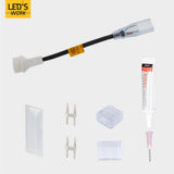 Accessoire - Kit de raccordement - 150mm 280mm 20mm - Noir