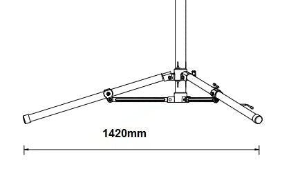 Accessoire - Trépied - 1420mm 2990mm - Noir