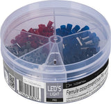 Aderhulzen Assortiment PA-ferrules - 5 Maten 0.5mm² tot 2.5mm² - 225 Stuks - Temperatuurbestendig tot 130°C - Opbergdoos