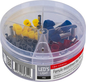 Assortiment d'embouts de câble - 5 tailles de 4mm² à 16mm² - 225 pièces