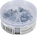 Aderhulzen assortiment set - 5 maten van 0.5mm² tot 2.5mm² - 1100 stuks