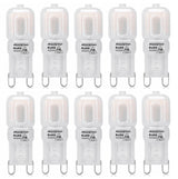 Ampoule à broches G9 10 pièces - LED 2W~170Lm=18W éclairage traditionnel - blanc chaud 3000K - 230V