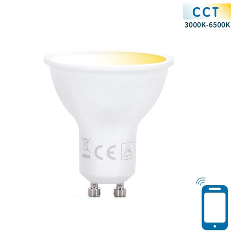 PAR16 GU10 WiFi led spot dimbaar 3000K 6500K 400lm IP20 1-pack