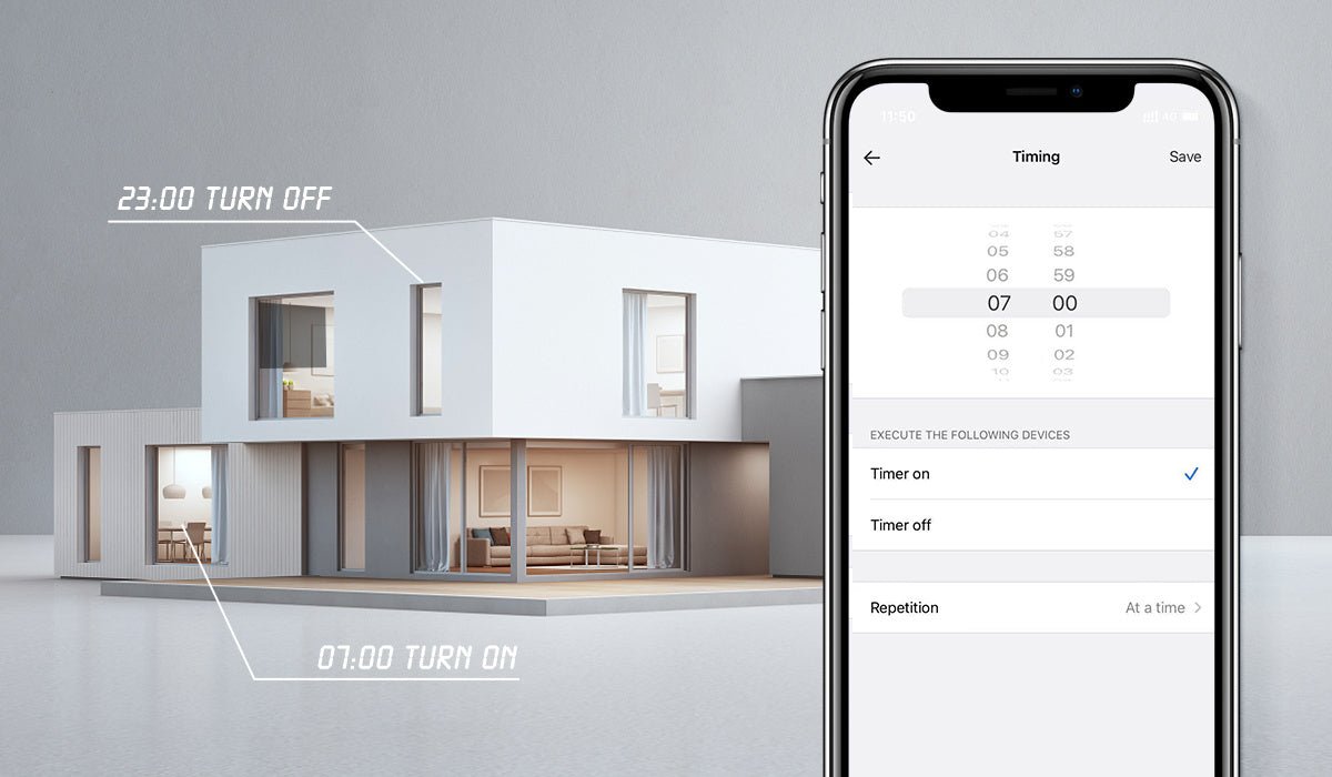 Aigostar GU10 WiFi led spot dimbaar met instelbare timers en slimme functies voor woningverlichting