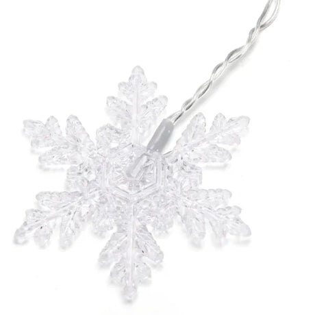 Lichtstring ijspegel sneeuwvlok 6 x 0.7 meter warmwit (3+3x0.7m), 12 LED slingers