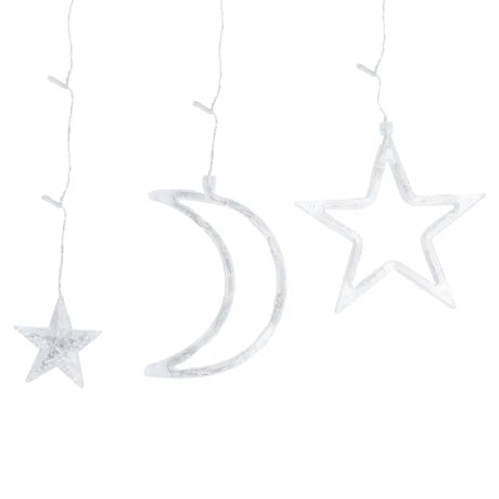Lichtstring ijspegel warmwit 6 x 0.6 meter (3+3x0.6m), 12 LED slingers, sproeidicht IP44