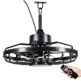 LED plafondventilator 900 lumen - 22W - extra warmwit 2000K / koelwit 4000K - afstandsbediening - IP44 - 51cm - zwart