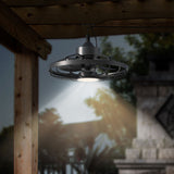 LED plafondventilator 900 lumen - 22W - extra warmwit 2000K / koelwit 4000K - afstandsbediening - IP44 - 51cm - zwart