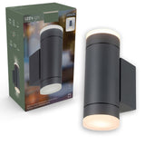 Double lampe extérieure AllWeather LED's Light - Éclairage vers le haut et vers le bas - IP44 - Anthracite