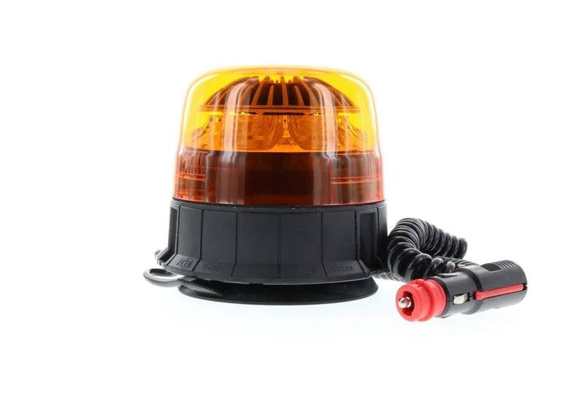 Amber LED zwaailamp 12v 24v met voedingskabel en aansluithals voor voertuigen