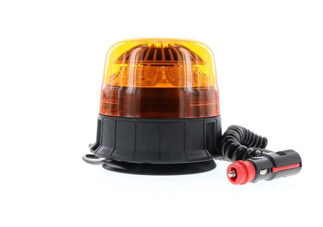 Amber LED zwaailamp 12v 24v met voedingskabel en aansluithals voor voertuigen