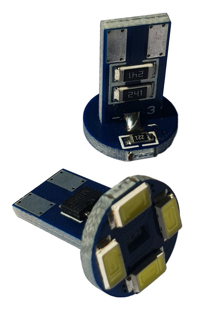 Ampoules LED pour voiture, 2 pièces | éclairage automobile LED T10 | 4 SMD blanc lumière du jour 6000 K | bus CAN 12 V CC - LEDPLANET.NL