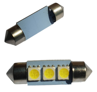 Ampoules LED pour voiture 2 pièces | LED navette 36 mm | 3 LED SMD blanc lumière du jour 6000 K | 12 volts - LEDPLANET.NL