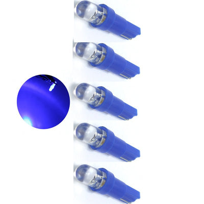 Lampe LED automobile | 5x éclairage automobile LED T5 | couleur bleue | 12 V CC - LEDPLANET.NL