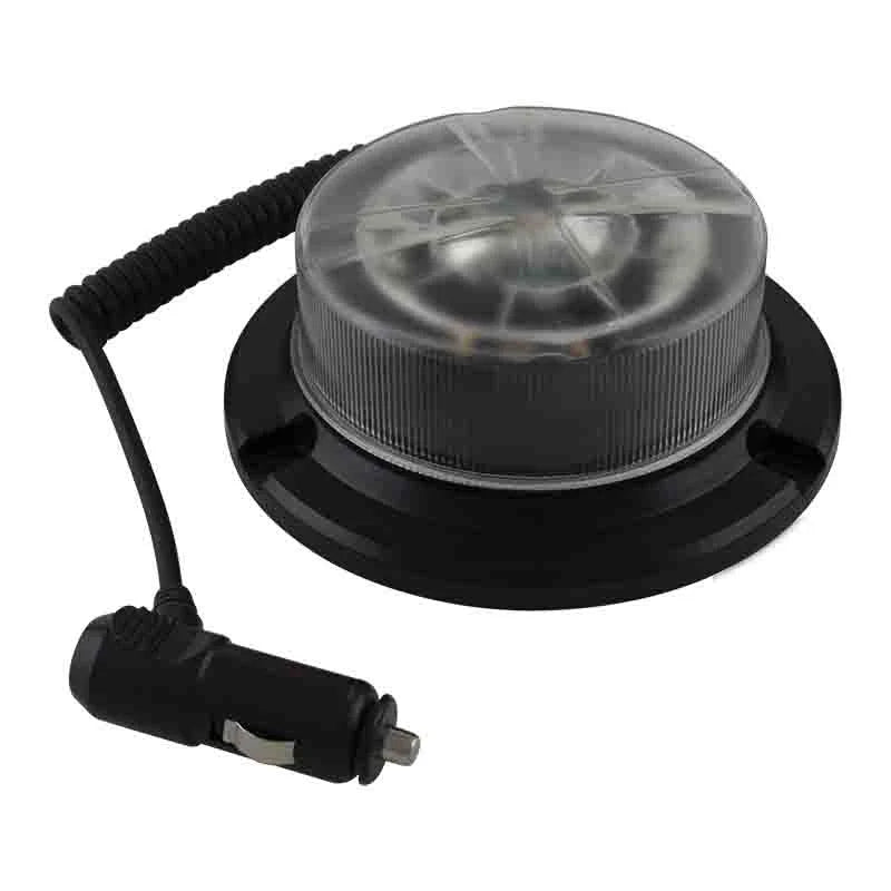 LED R65 low base zwaailamp amber/transp. magn-montage 12/24v | LPBR65C-MM